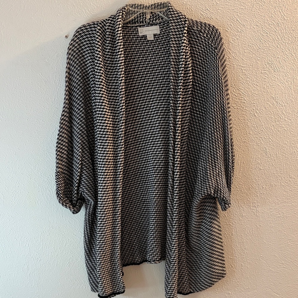 New York & Company Black and White Cardigan